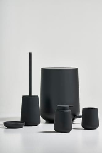 Zone Denmark Nova One Soap Dispenser, Ceramic Bathroom Soap Pump, Refillable Hand Soap, Liquid Soap & Lotion Dispenser, 250 ml, Black