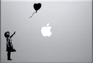 Banksy's Girl w/Heart Balloon Vinyl Decal Skin for Apple Macbook Pro Air Laptop Computer