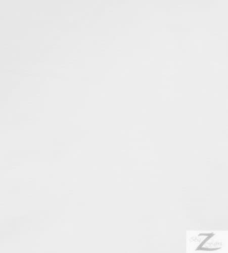 The Fabric Exchange Solid Poly Cotton Fabric by The Yard – 58"/60" Wide, Durable Blend for Apparel, Crafts, Quilting, Linings & Home Décor - White