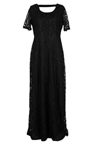 Women's Plus Size Full Lace Bridesmaid Wedding Maxi Dress Cocktail Dress