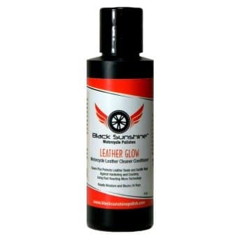 Black Sunshine Leather Glow - Motorcycle Leather Cleaner and Conditioner Cleans and Protects Leather Seats, and Saddle Bags.