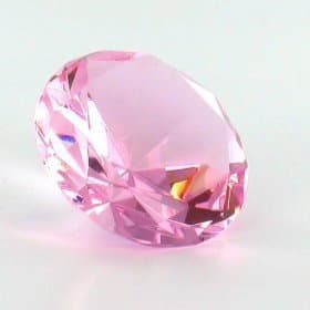 80mm Original Crystal Diamond Jewel Paperweight (Pink)