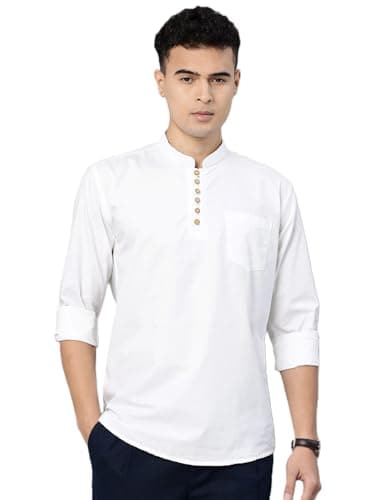 Majestic Man Men's Cotton Regular Fit Casual Kurta