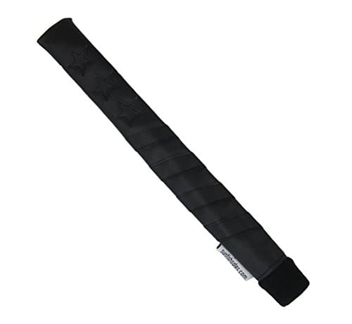 Sunfish Leather Golf Alignment Stick Cover Holds 2 Sticks Black Murdered Out Liberty USA Flag