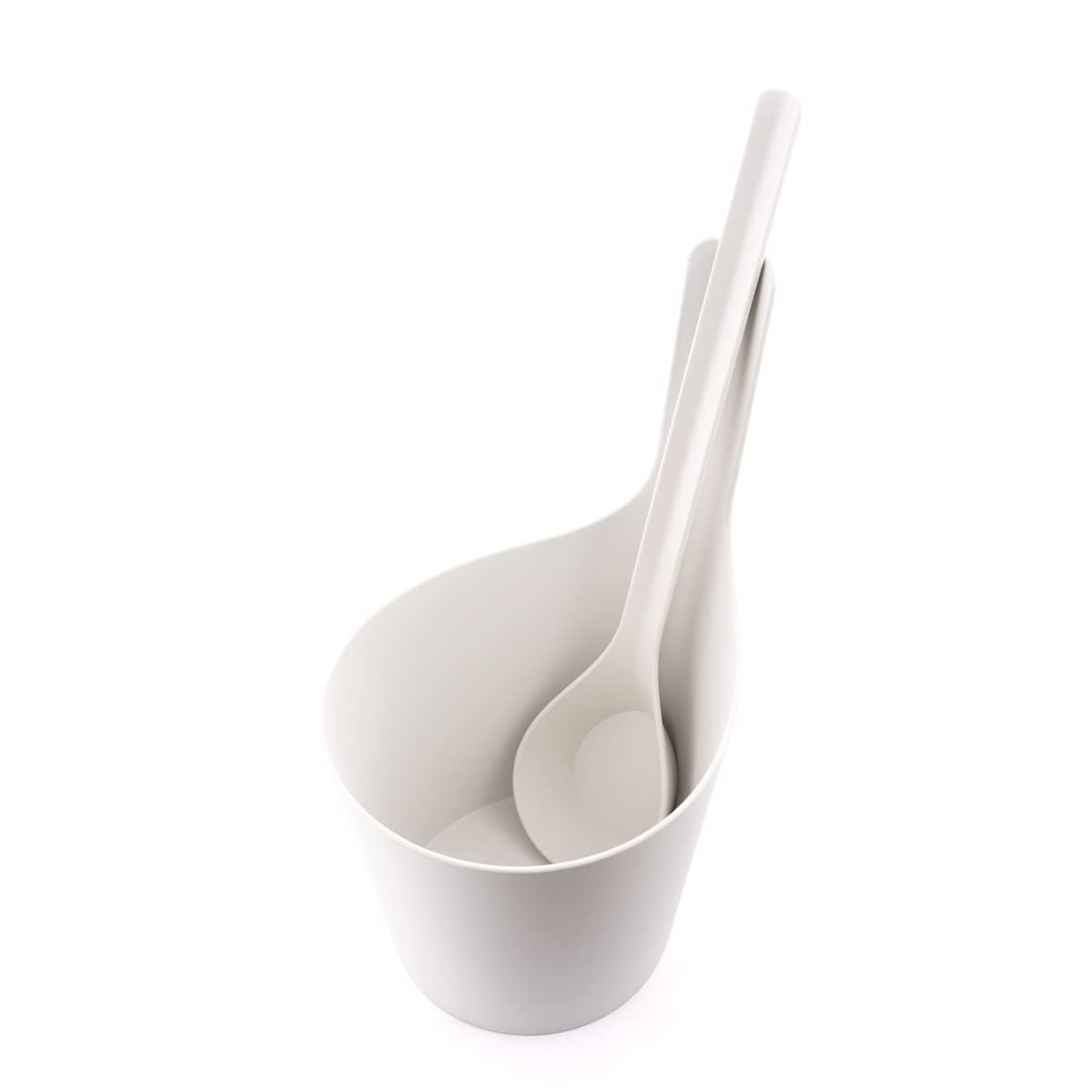 Rento Pisara Off White Sauna Bucket & Ladle Gift Set