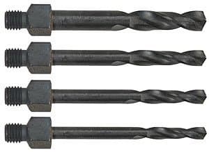 Aircraft Tool Supply Threaded Drill Bits #40, #30, #21, #12 (4-Pack)