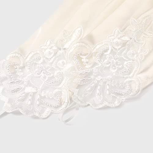 BABEYOND Wedding Gloves, Bridal Gloves, Lace Fabric, Fingerless, Flower Lace, Thin, Weddings, Receptions, Concerts, Parties, Feminine, Long