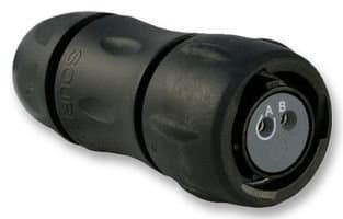 SOURIAU UTS6JC12E2S Circular Connector, Trim Trio UTS Series, Plug, 2 Contacts, Socket, Solder, Cable Mount