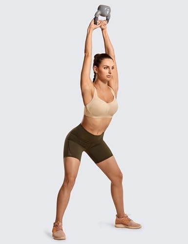 SYROKAN Women's High Impact Underwire Sports Bra High Support Large Bust Padded Adjustable Straps Running Bra