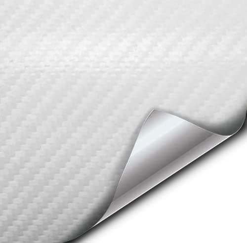 XPO White Carbon Fiber Car Wrap Vinyl Roll with Air Release Technology (1ft x 5ft)