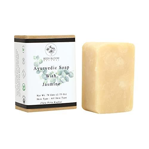 Pure Ayurvedic Soap With Jasmine - 78 Gms | For All Skin Type, Luxury Handmade Soap | Cold Process Soap, 100% Biodegradable, Rain Forest Friendly, No Palm Oil