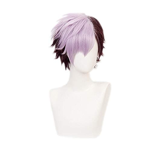 Tsuchigomori Cosplay Wig Jibaku Shounen Toilet-bound Hanako Kun Short Purple Gradient Heat Resistant Synthetic Hair Men Costume