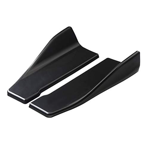 Universal Car Side Skirt Rear Bumper Lip Splitter Winglet Aprons (6035#Black)