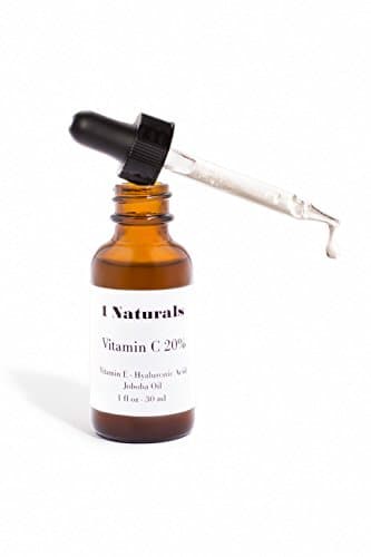Vitamin C Serum for Face Organic Anti-Aging Facial Serum with Hyaluronic Acid, 1 fl oz. by 1 Naturals