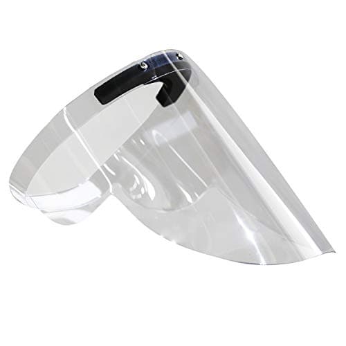 Face Shield With Ear Coverage - Plastic Protective PPE Full Face Coverage - Adjustable and Reusable