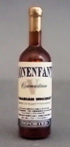 Dollhouse Miniature 1:12 Scale Canadian Whiskey Display Bottle