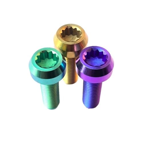 Compatible With 6Pcs Titanium BBS Split Rim Bolts M7*24 Mm 12 Point Hea D Screw Ti6Al4V Two-Piece Three Pieces Wheel Hub Ti Fastener(Puple,M7x24)