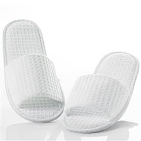 Set of 3 Premium Waffle Weave Slipper Open Toe Unisex