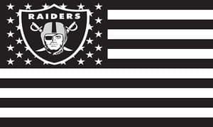 Officially Licensed Oakland Raiders American Flag - Flag 3 x 5 ft.