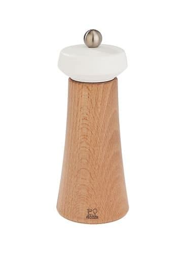Peugeot Tokyo Natural Wood Salt Mill, 16cm/6-1/4-Inch, White Matte