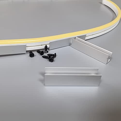 99 Lighting 50x Decor led neon Aluminum Track Fixtures for Flex LED Neon Rope Light 6x12mm, Channel Mounting Holder Accessories Aluminium Track