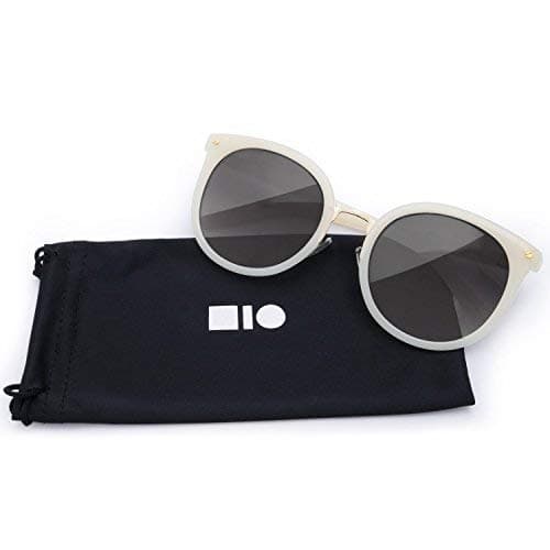Mio Eyewear [Cateye - Black] Fashion Sunglasses for Woman (100% UV Protection) - White Gold