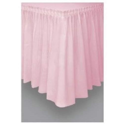 Pink Plastic Table Skirt 29" x 14' Rectangular Party
