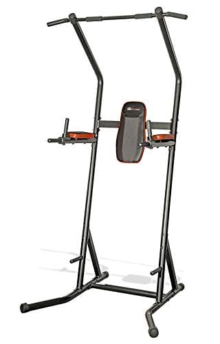 Elite Fitness PT675 Deluxe 4 Station Power Tower for Pull Ups, Chin Ups & Dips, Grey