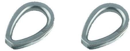 US STAINLESS 2 Pieces Stainless Steel 316 1/2" (12mm) Wire Rope Thimble Casting with Closed End Marine Grade for Rope Size 1/2"