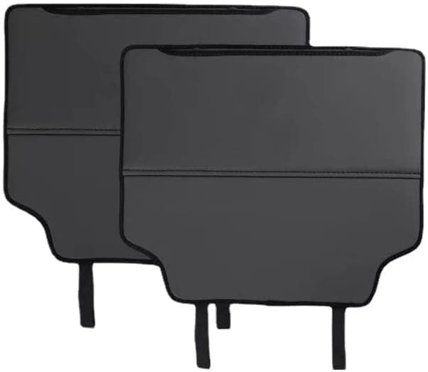 2Pcs Car Back Seat Protectors Kick Mats for VW ID.3 Pure ID.4 Pure ID.6 GTI GTD, PU Leather Wear-Resistant and Durable with Organizer Pockets Car Back Seat Protectors,A Black