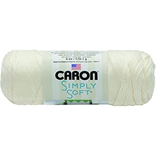 Caron Simply Soft Acrylic Aran Knitting Wool Yarn 170g - 9702 Off White