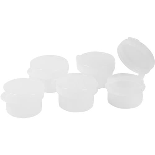 10Pc 3 Gram Natural Hinged Jar Cosmetic Container Easy Sampling Traveling Mixing