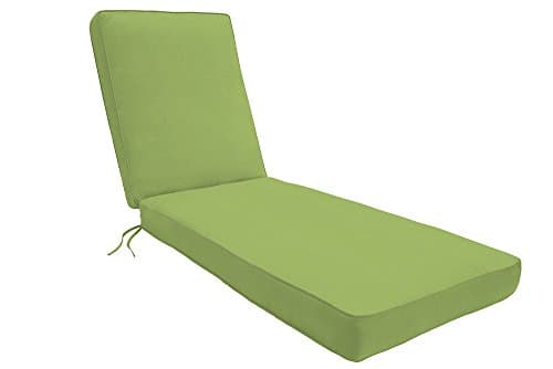 Easy Way Products Double Piped Sewn Closed Chaise, Canvas Solid Gingko, 23'' L x 75'' W x 2.5'' H