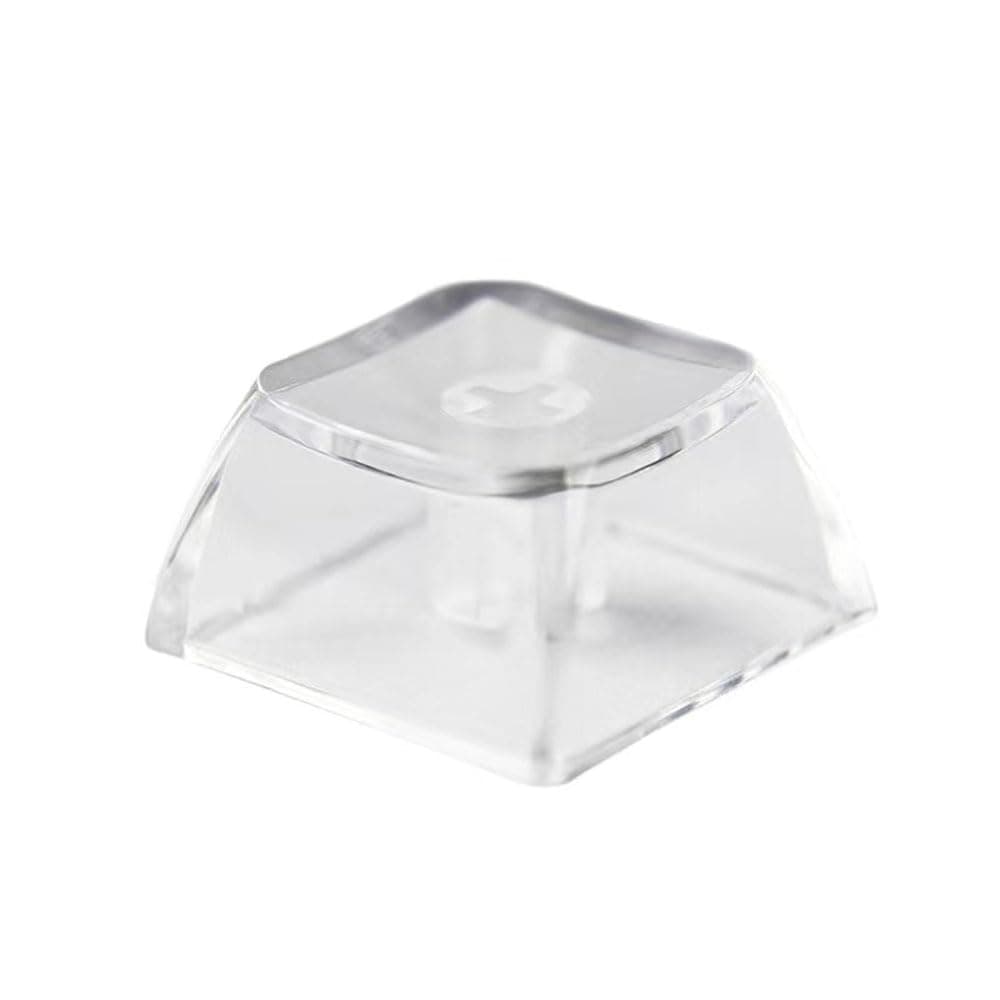 Elacgap Blank Crystal Transparent Keycaps PC Material 1U XDA Profile Keycap for MX switches Mechanical Keyboard Backlit (XDA Transparent, 20pcs)