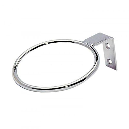 PROFESSIONAL SALON WALL MOUNT CHROME HAIR DRYER HOLDER HOLSTER RING w/ FITTINGS