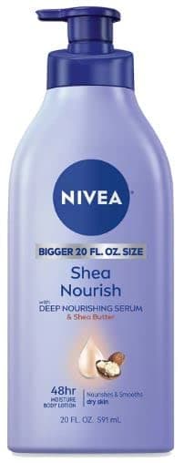 NIVEA Shea Nourish Body Lotion with Deep Nourishing Serum and Shea Butter, 20 Fl Oz