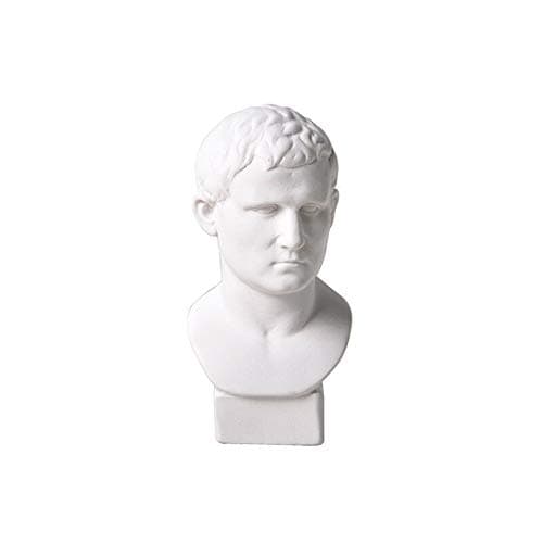 Dubai Decoration - 15CM Roman Mythology Marcus Agrippa Bust Gypsum Head Portraits Statue Line Drawing Teaching Aids Bust Art Resin Ornaments
