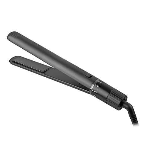 Professional Salon Hair Straightener, Meraif 2 in 1 Tourmaline Ceramic 1 Inch Flat Iron Hair Curler Straightening Curling Iron with Rotating Adjustable Temperature for All Hair Types