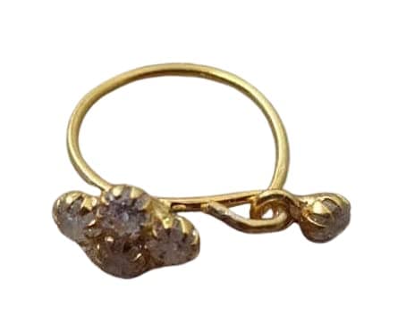 Gift For Her,Nose Ring,Gold Nose Ring,White Gold Nose Ring,Diamond Nose Hoop,Crystal Nose Ring,Diamond Piercing,Indian Nose Ring,Indian Nose Jewelry,Gold Nose Ring,Gold Nose Hoop,Nose Stud(TEJ605)