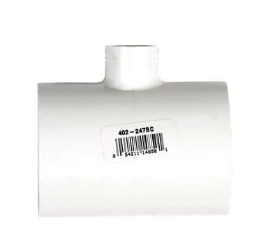 Charlotte Pipe Reducing Tee Sch 40 Pvc 2 " X 2 " X 1/2 " White