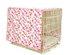 Pink and Green Polka Dot Dog Crate Set (Medium)