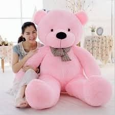 ToyHub Soft 3 Feet Teddy Bear With Neck Bow (91 Cm,Pink)