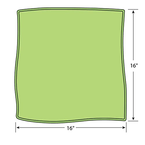 Microfiber Towel 16X16 Green, 300 GSM,18 DZ/MC