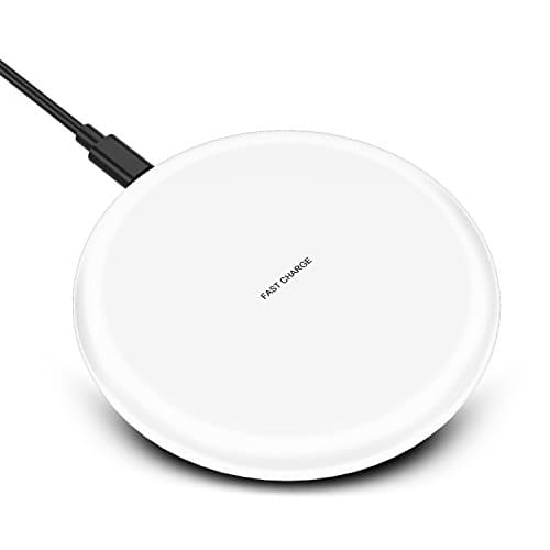 Fast Wireless Charger, Bbtops Qi-Certified Wireless Charging Pad Compatible for Galaxy S9/S8/Note 8/iPhone X/8, LG V35 ThinQ and Other Qi-Enable Phone-White