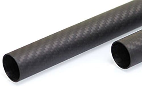 Novmotor 3K Roll Wrapped 100％ Carbon Fiber Tube 10mm x 12mm x 500mm Matt Surface (2 PCS)