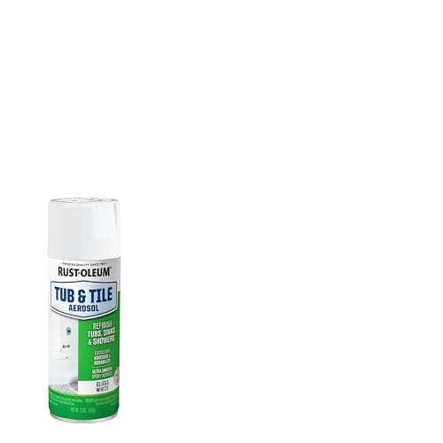Rust-Oleum 280882 浴槽およびタイル専用スプレー塗料 12オンス 白 1 Pack 280882 1
