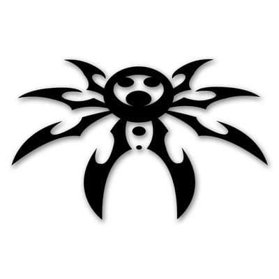 Spyder Logo Decal X-Large - 28" X 18" - Black