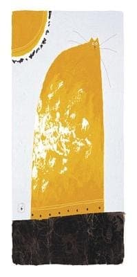 Nazran Govinder - Yellow Cat Art Print 20 x 40