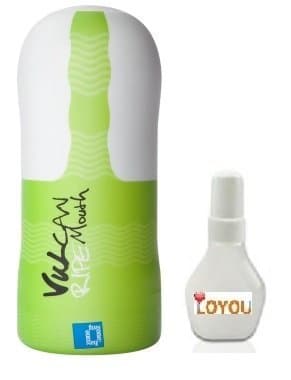 Vulcan Ripe Mouth Stroker Masterbaiting Toy for Men + 0.65 Oz Lubricant