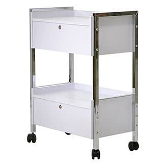 Heavy Duty Locakable Trolley Cart w/ 2 Drawers & Shelves